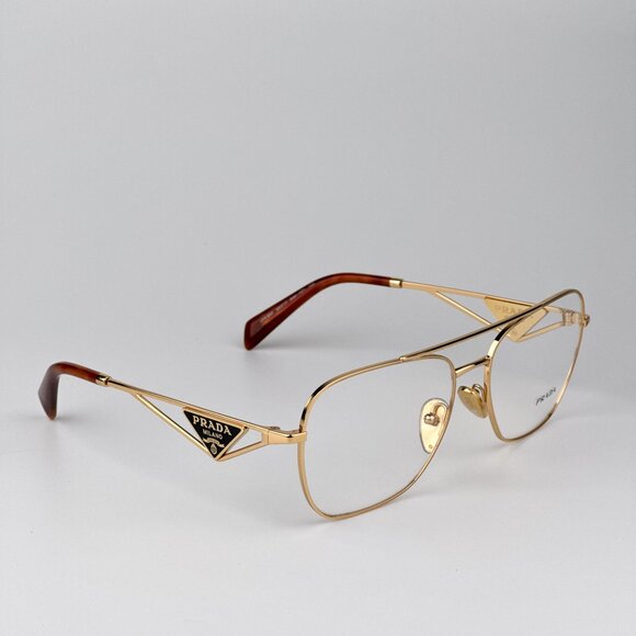 Prada PRB50V Eyeglasses – Gold Rectangle Frame | Model 5AK1O1 - Picture 5 of 9